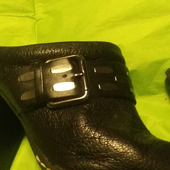 🌛 Euro soft (Sofft) mules. Black & silver 8.5 - Picture 4 of 5